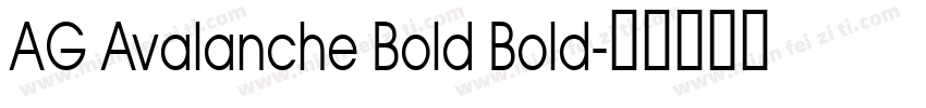 AG Avalanche Bold Bold字体转换
